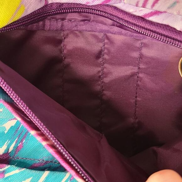 Puma Procat Backpack Purple Multi Color Zip Drawstring Adjustable Straps Pockets - Picture 6 of 9